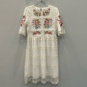 Roolee Embroidered midi dress
